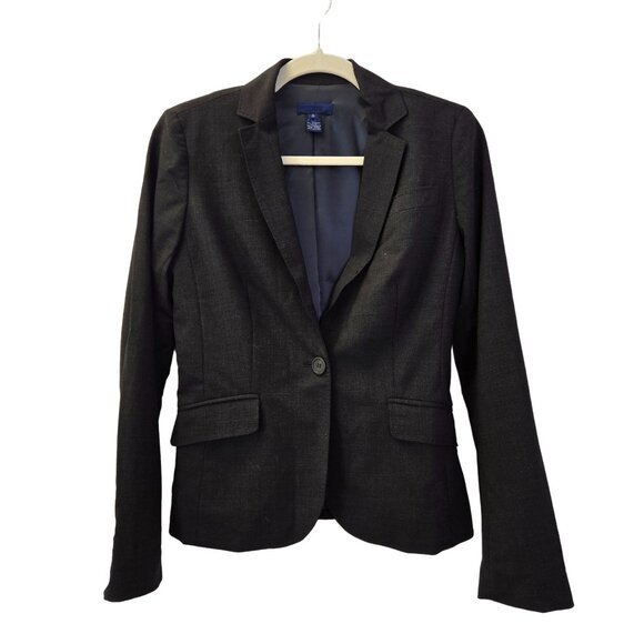 J. Crew Wool Blend One Button Blazer Jacket Size 0 - Picture 1 of 8